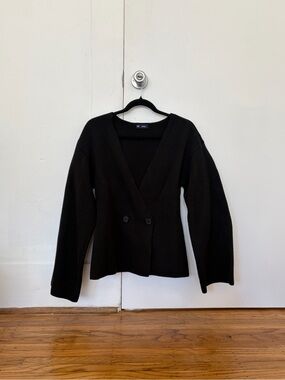 structured black knit gap cardigan